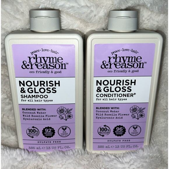 Rhyme & Reason Nourish & Smooth Shampoo & Conditioner Dull Frizzy Hair Serum - Picture 1 of 6